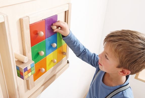 HABA Pro Colorful Squares Sensory Wall Activity