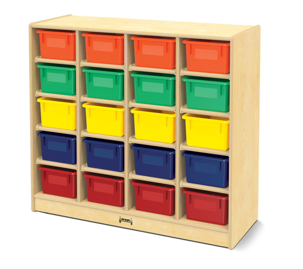 20 Cubbie-Tray Mobile Unit by Jonti-Craft® - Clear, Color or No Trays