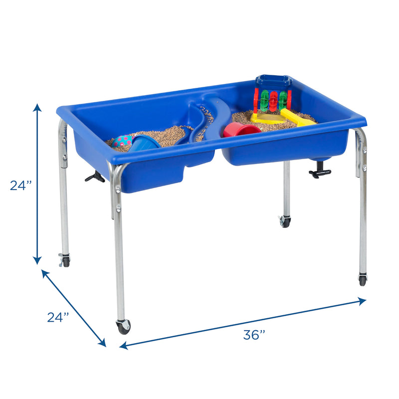 Children's Factory Neptune Sand & Water Table – 24″ Double Basin