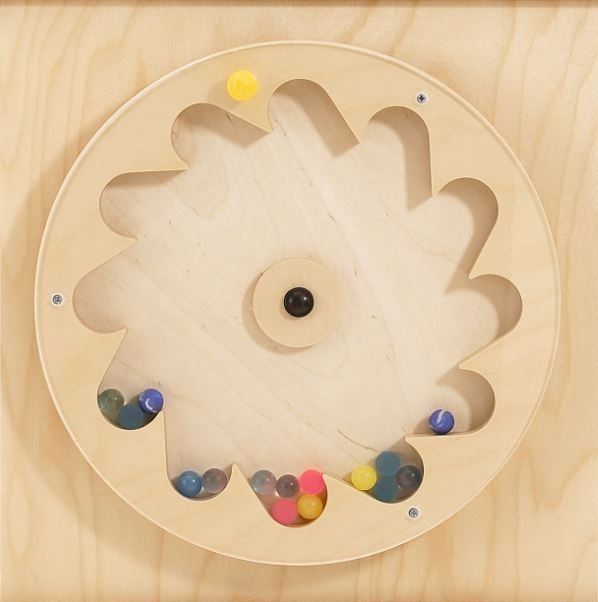 HABA Pro Gear Wheel with Rubber Balls Sensory Wall Activity Panel