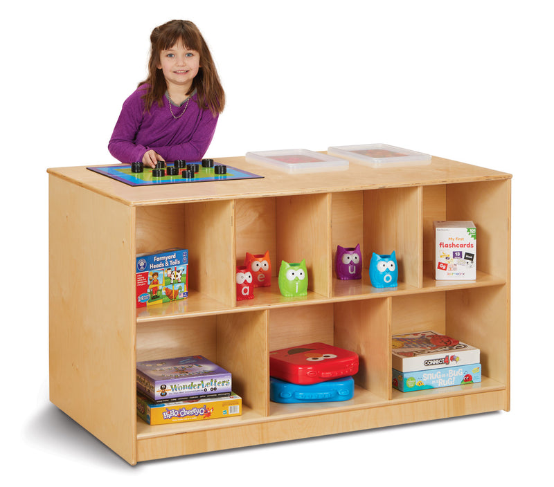 Mobile Twin Storage Island by Jonti-Craft® - Clear, Colored or No Trays