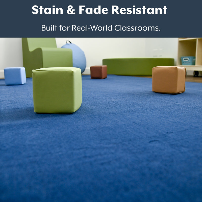 Children's Factory Solid Navy Classroom Carpet