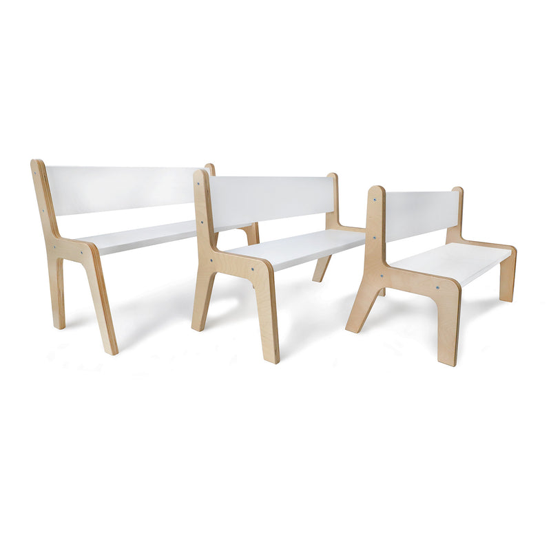 elevatED™ White Classroom Bench - 10", 12" or 14" Seat Height