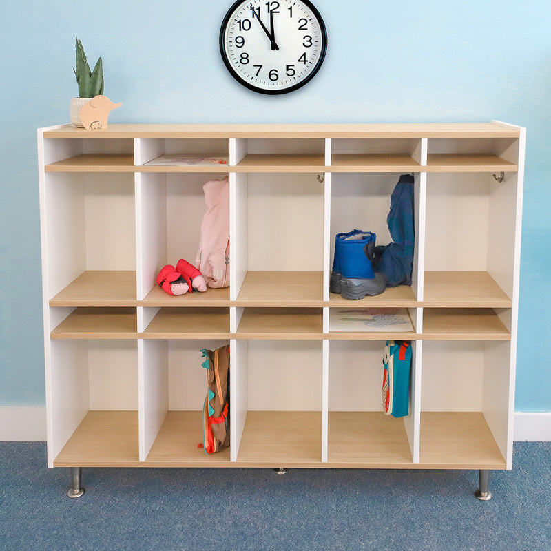 elevatED™ Five or Ten-Section Coat Locker with Individual Cubbies