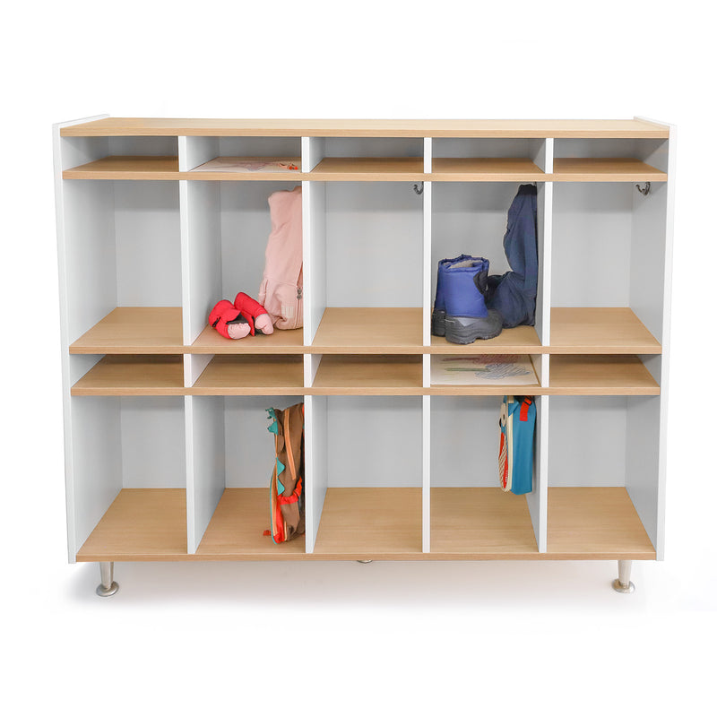 elevatED™ Five or Ten-Section Coat Locker with Individual Cubbies