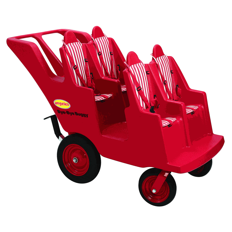 Angeles f Red/White Bye Bye Buggy 4 Seat Never Flat "Fat Tire" by Angeles