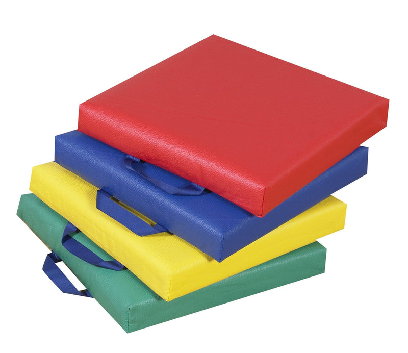 Children's Factory Mats Set of 4 Square Cushions w/Handles