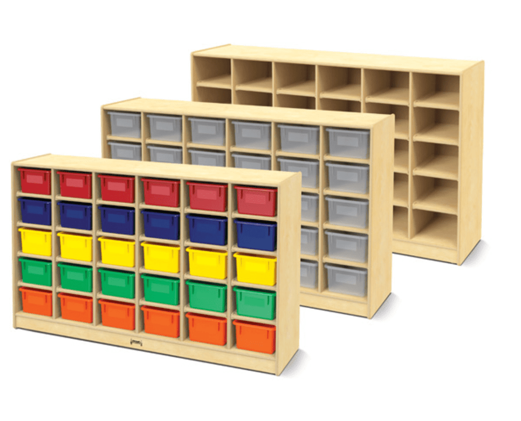 Jonti Craft 30 Cubbie-Tray Mobile Storage - with Clear, Colored or No Trays Jonti-Craft®