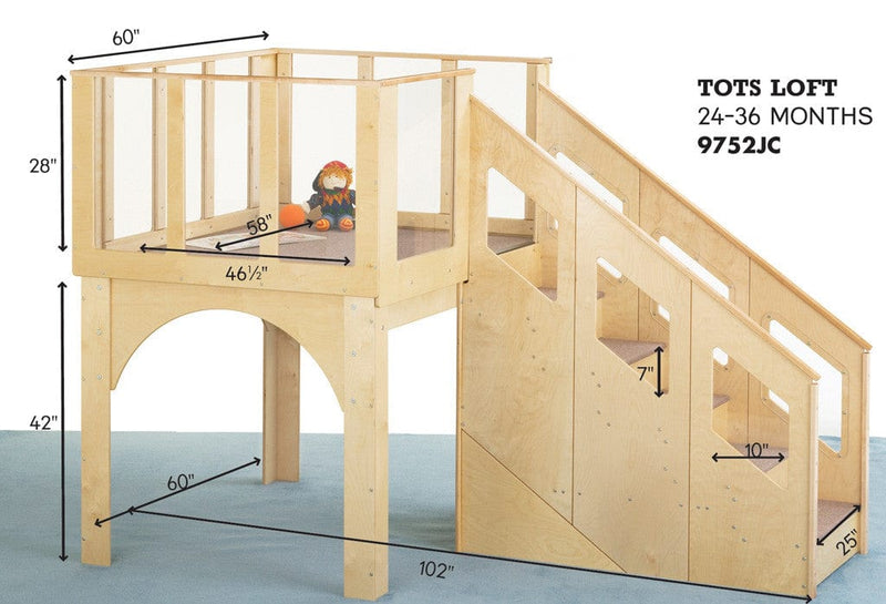 Jonti Craft 9752JC Tots Large Climb Up Loft by Jonti-Craft