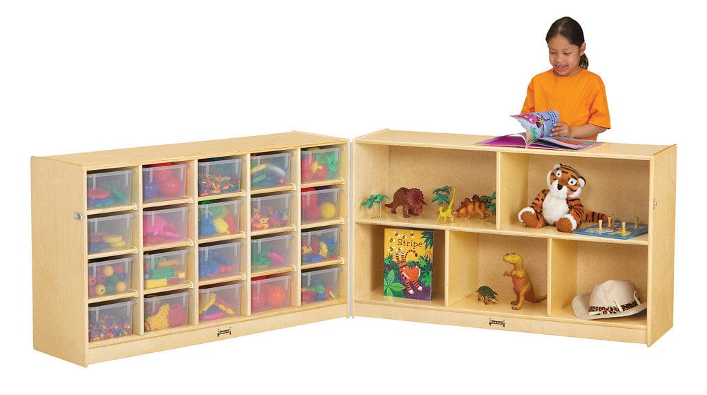 Jonti Craft F 20 Cubbie-Tray Fold-n-Lock - with Clear Trays Jonti-Craft®
