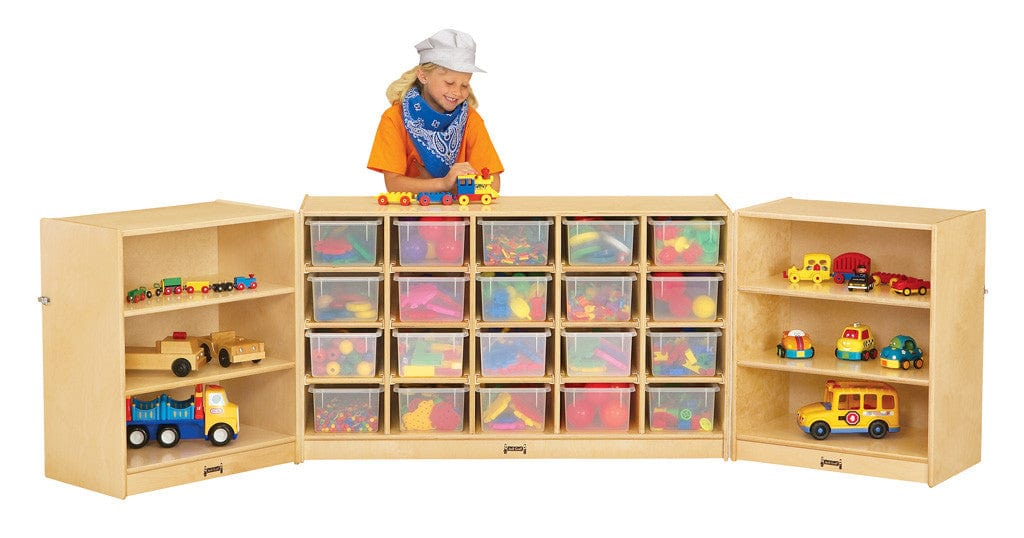 Jonti Craft F 20 Cubbie-Tray Triple Fold-n-Lock - with Clear Trays by Jonti-Craft®