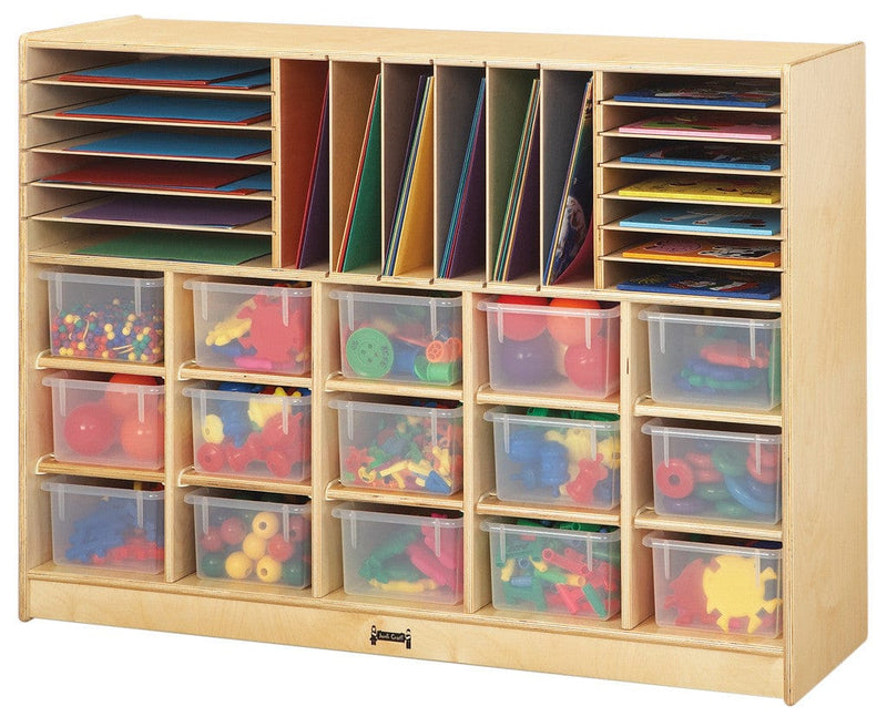 Jonti Craft F Jonti-Craft® Sectional Cubbie-Tray Mobile Storage - with Clear, Colored or No Trays
