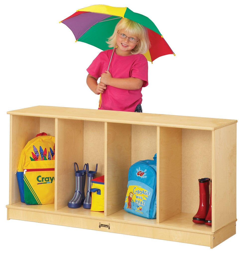 Jonti Craft Lockers STACKING OPEN LOCKERS 4 SECTIONS