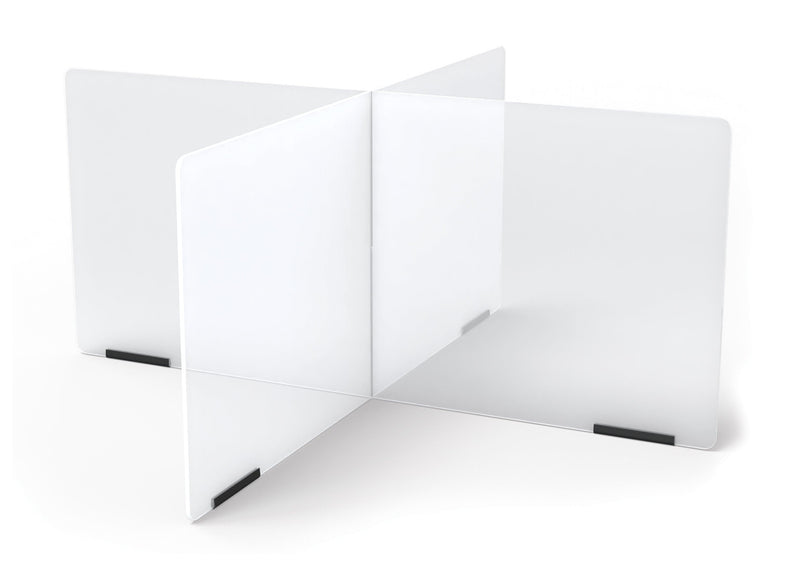 Jonti Craft Room Dividers See-Thru Table Divider Shields- 4 station 35.5"x35.5"x16"