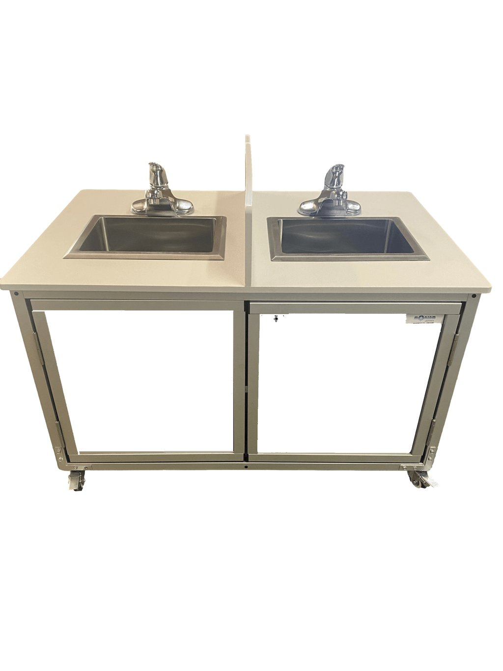 Monsam PSE-2006D Child Double Basin Portable Sink 25" H