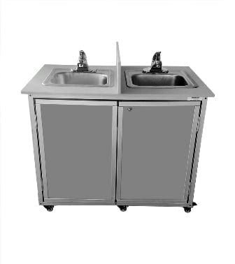 Monsam PSE-2007D-Grey Monsam PSE-2007D Child Double Basin Portable Sink 30" H