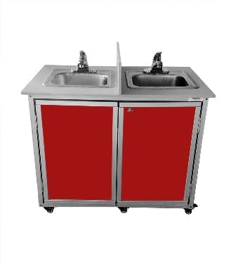 Monsam PSE-2007D-Red Monsam PSE-2007D Child Double Basin Portable Sink 30" H