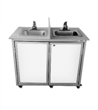 Monsam PSE-2007D-White Monsam PSE-2007D Child Double Basin Portable Sink 30" H