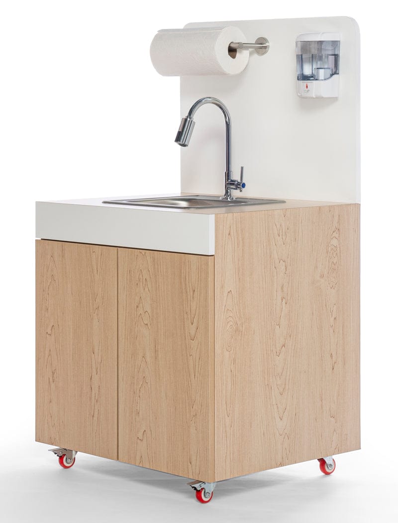 Nessel Nessel Portable Sink 36" Standard Height with Backsplash - White