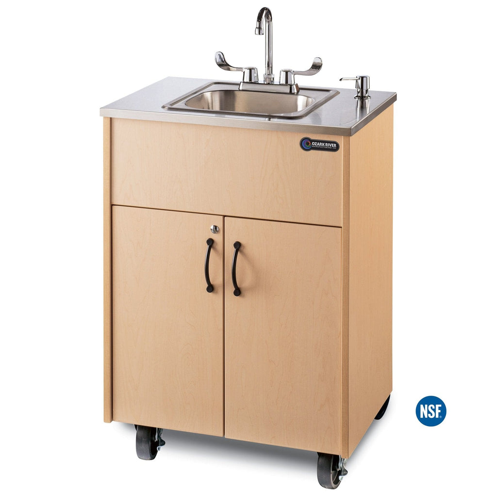 Ozark River ADSTM-SS-SS1N Ozark River Premier Portable Hot Water Sink 38" H - Maple w/ Stainless Steel Top and Basin ADSTM-SS-SS1N