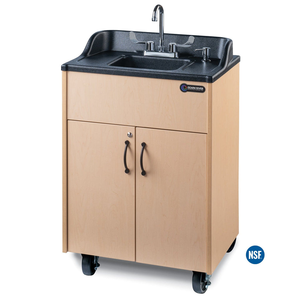 Ozark River Adult Height Sinks Ozark River Premier ADSTM-AB-AB1N Portable Hot Water Sink w/ Black ABS Basin