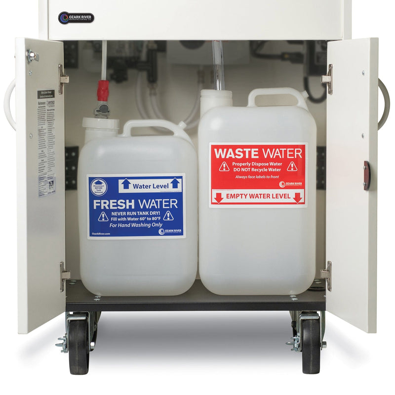 Ozark River Adult Height Sinks Ozark River Premier ADSTW-ABW-AB1N Portable Hot Water Sink w/ White ABS Basin