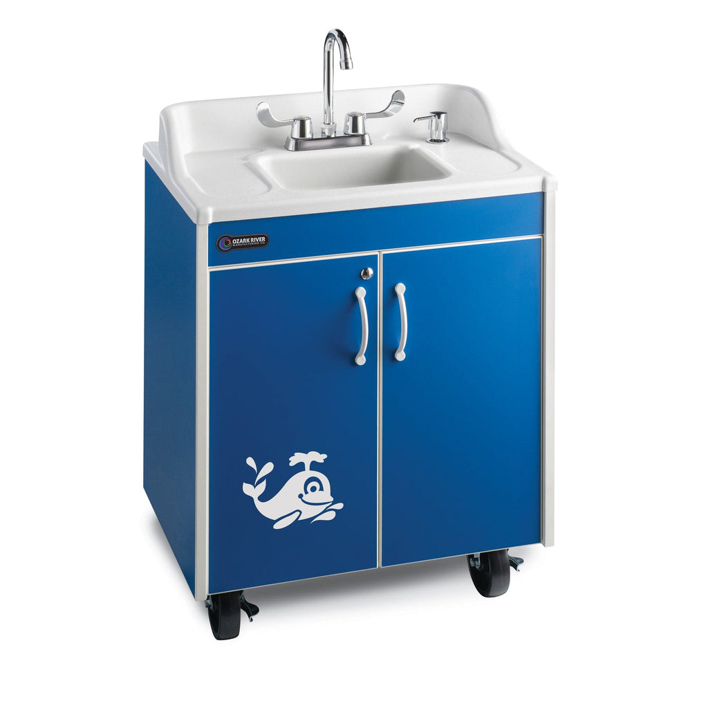 Ozark River CHSTB-AB-AB1N Ozark River Lil' Premier Splash Portable Child Height Sink-Blue with White Basin