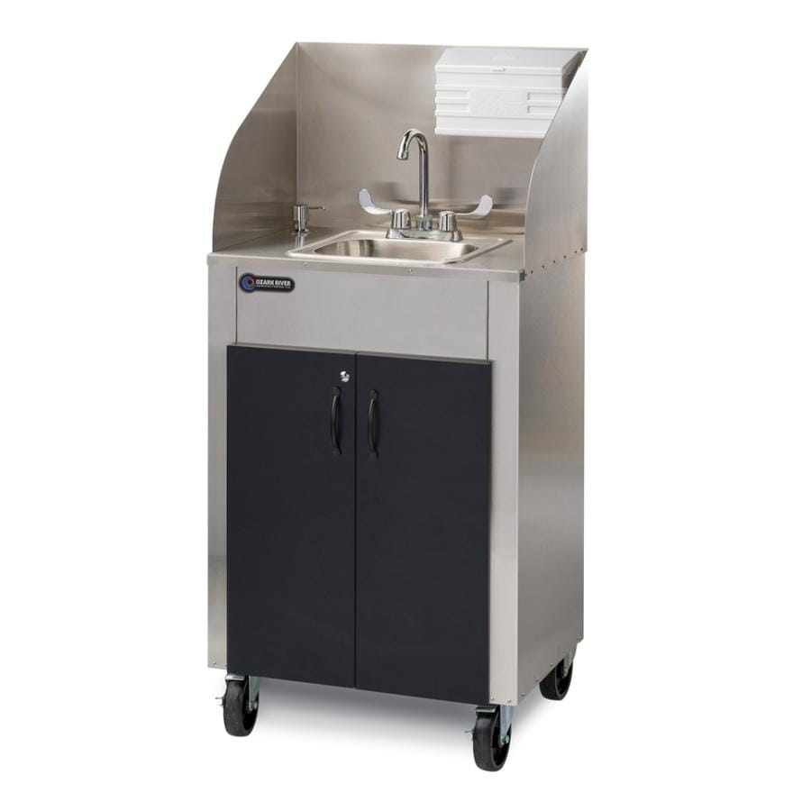 Ozark River Ozark River Elite Pro 1 Portable Hot Water Sink w/ Stainless Steel Top and Basin - Black/Black ESPRKK-SS-SS1N