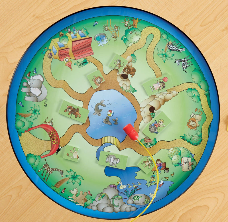 Playscapes F SAFARI ADVENTURE TABLE & 4 BLUE CHAIRS - SPECKLETONE FINISH