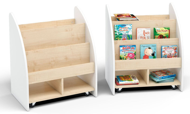 NOVUM Mobile Bookcase w/White Sides
