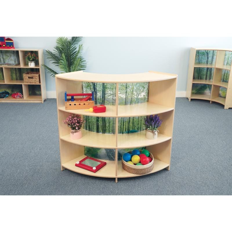 Whitney Brothers Book Storage Nature View Serenity Curve In Cabinet - 36h