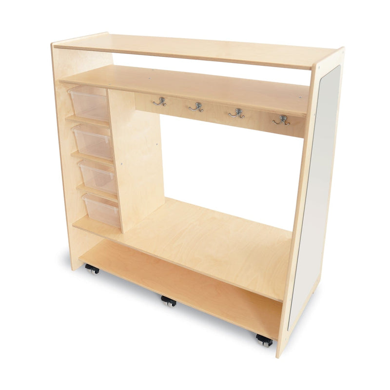 Whitney Brothers Mobile Dress-Up Center With Trays and Mirror