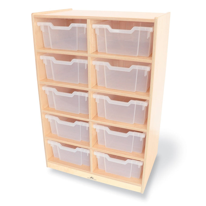 Whitney Brothers storage 10 Cubby Mobile Tray Storage Cabinet