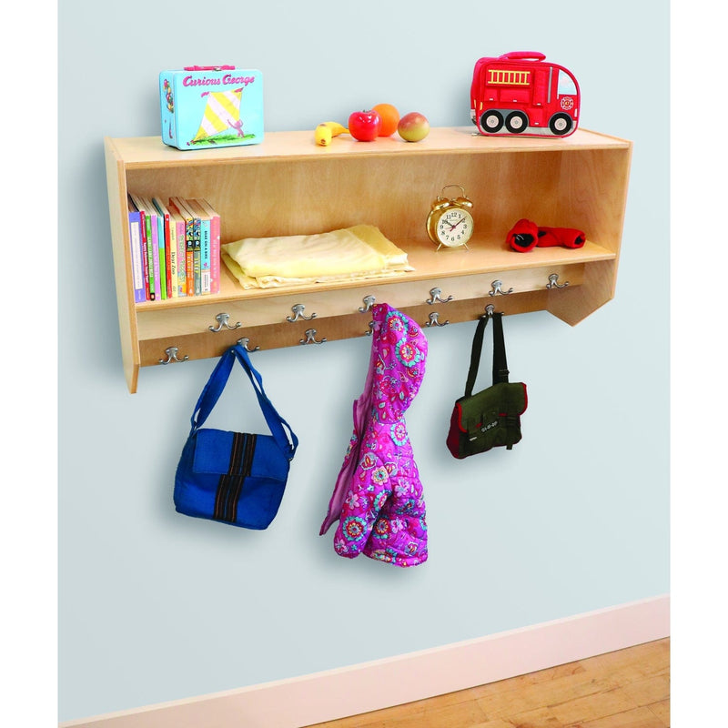 Whitney Brothers WB1056 Double Row Wall Mounted Coat Rack