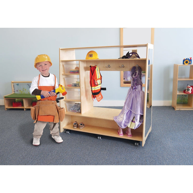 Whitney Brothers WB1734 Mobile Dress-Up Center With Trays and Mirror