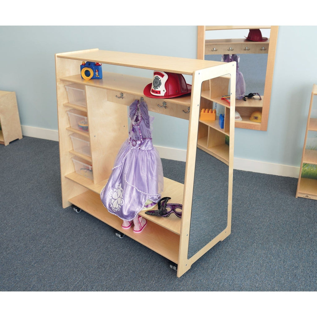 Whitney Brothers WB1734 Mobile Dress-Up Center With Trays and Mirror