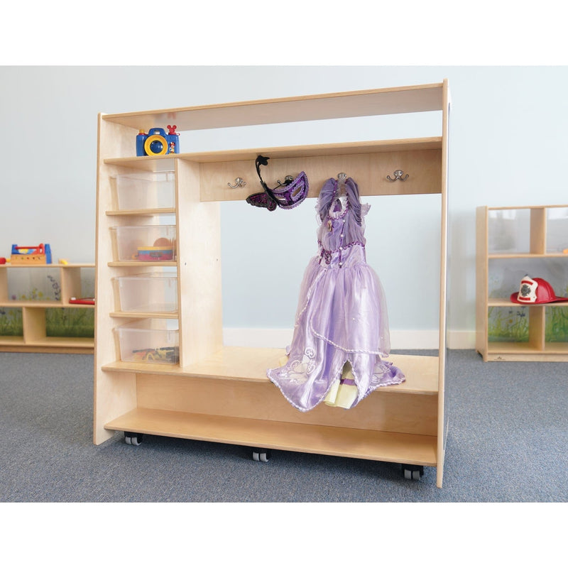 Whitney Brothers WB1734 Mobile Dress-Up Center With Trays and Mirror