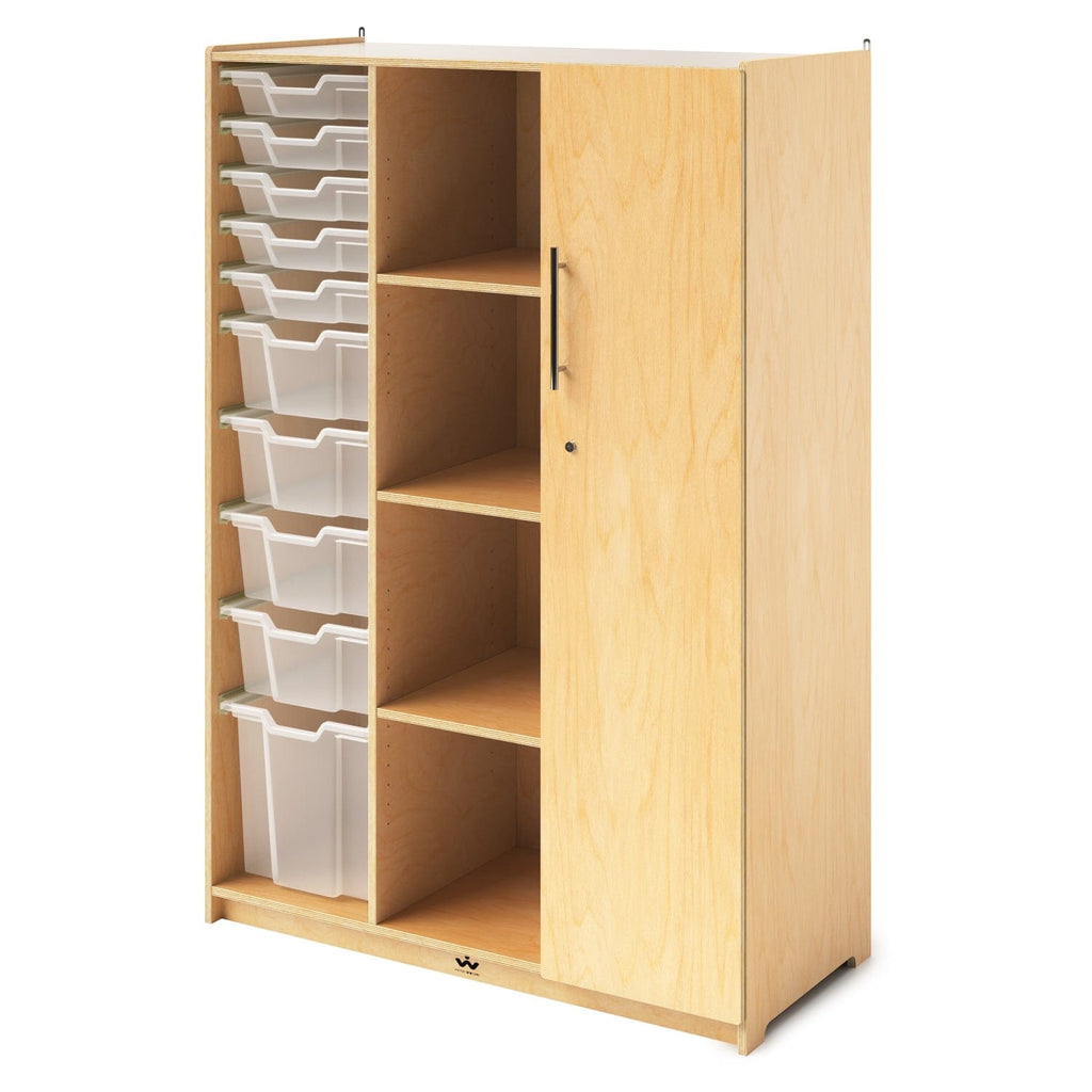 Whitney Brothers WB1810 Teachers Wardrobe With Trays and Locking Door