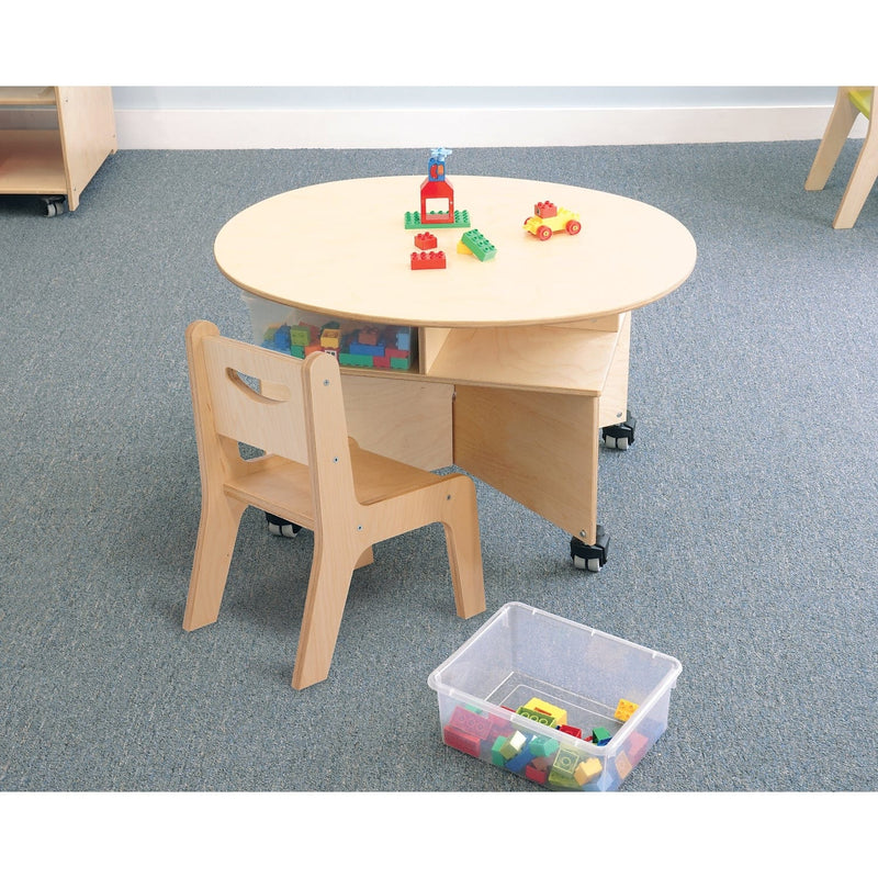 Whitney Brothers WB1816 Mobile Collaboration Table With Trays