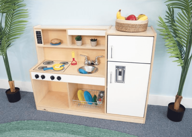 Whitney Brothers WB7251 Let's Play Toddler Kitchen Combo - White - WB7251