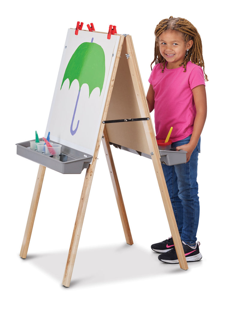TODDLER OR PRIMARY ADJUSTABLE EASEL by Jonti-Craft