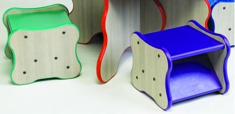 Playscapes Wavy Legs Table & 4 Stools Set