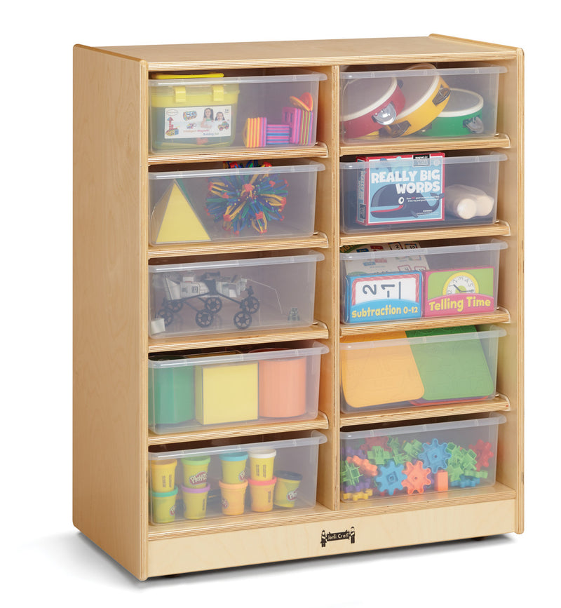 10 Tub Mobile Storage by Jonti-Craft® - Clear or Color Trays