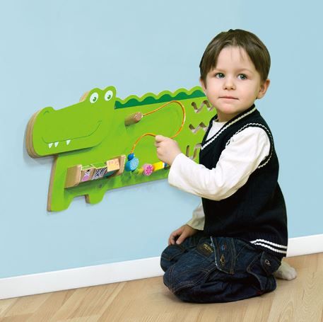 Alligator 3-Activity Sensory Wall Panel by NOVUM