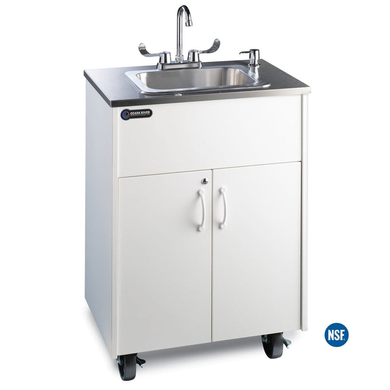 Ozark River Premier S1 Portable Hot Water Sink - Maple, Black or White w/ Regular or Deep Stainless Steel Basin