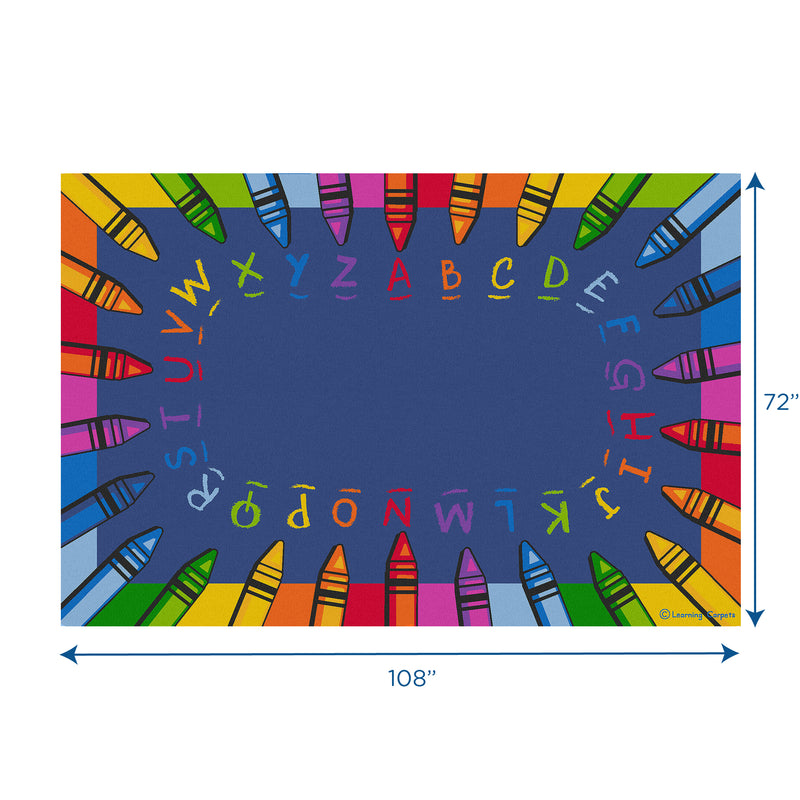 Children's Factory Alphabet Crayon Classroom Carpet