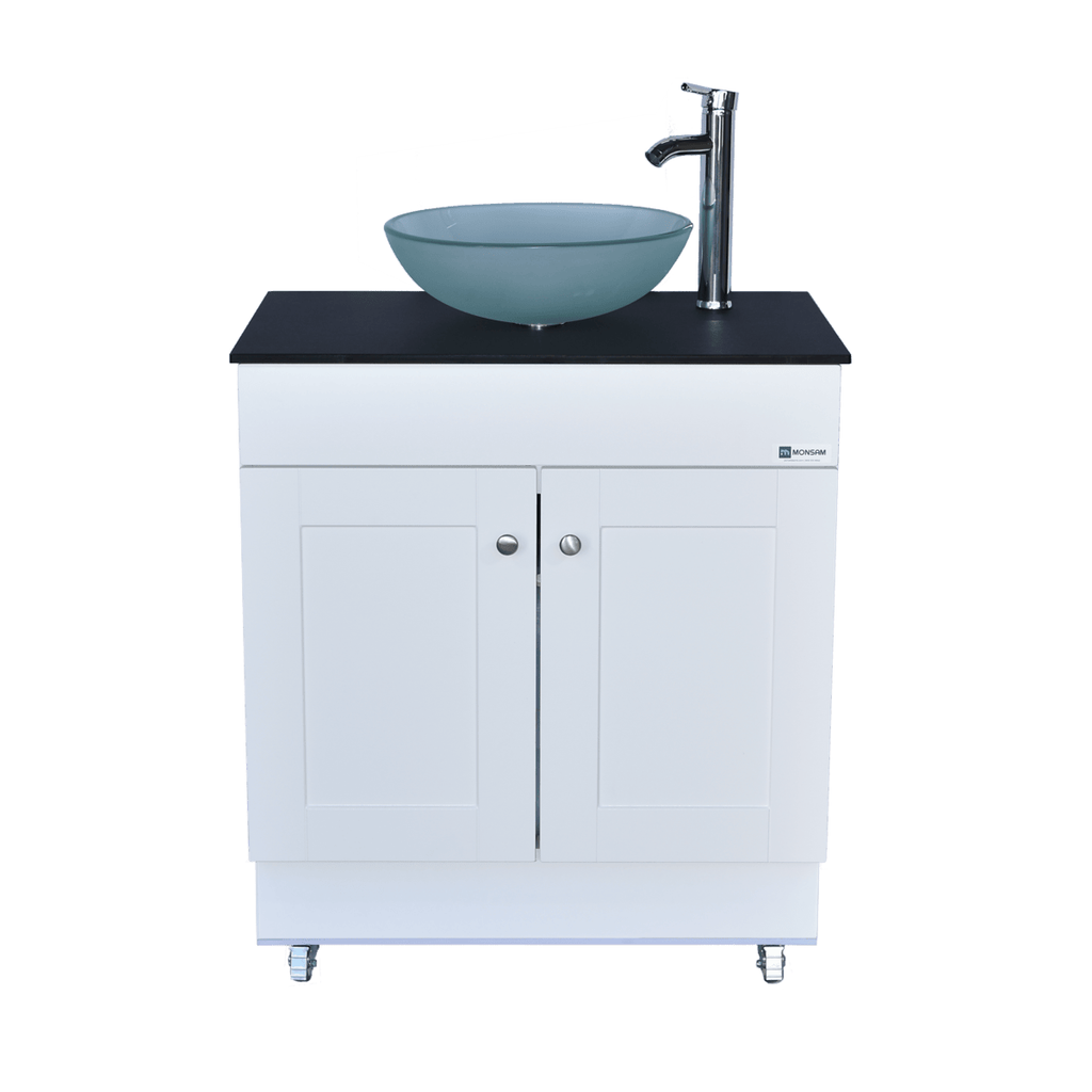 Monsam PSW-007M-SF Portable Sink - White, Gray or Maple Cabinet 38" H