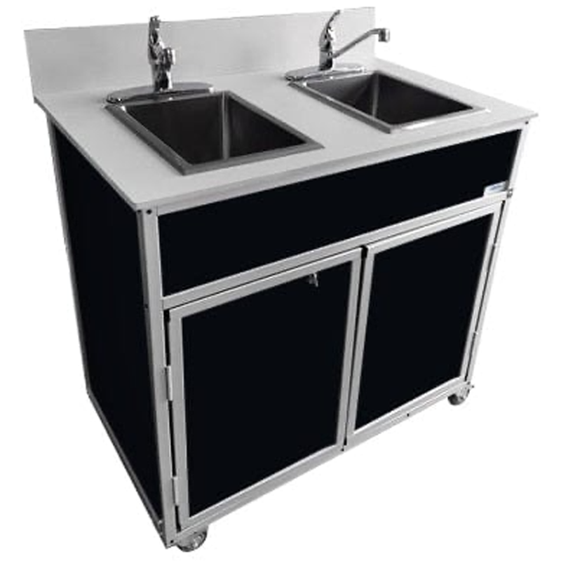 Monsam NS-002 NSF Certified Double 10" Basin Portable Sink 38" H