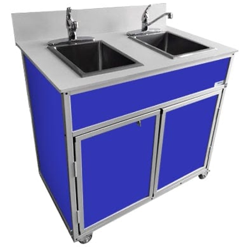 Monsam NS-002 NSF Certified Double 10" Basin Portable Sink 38" H