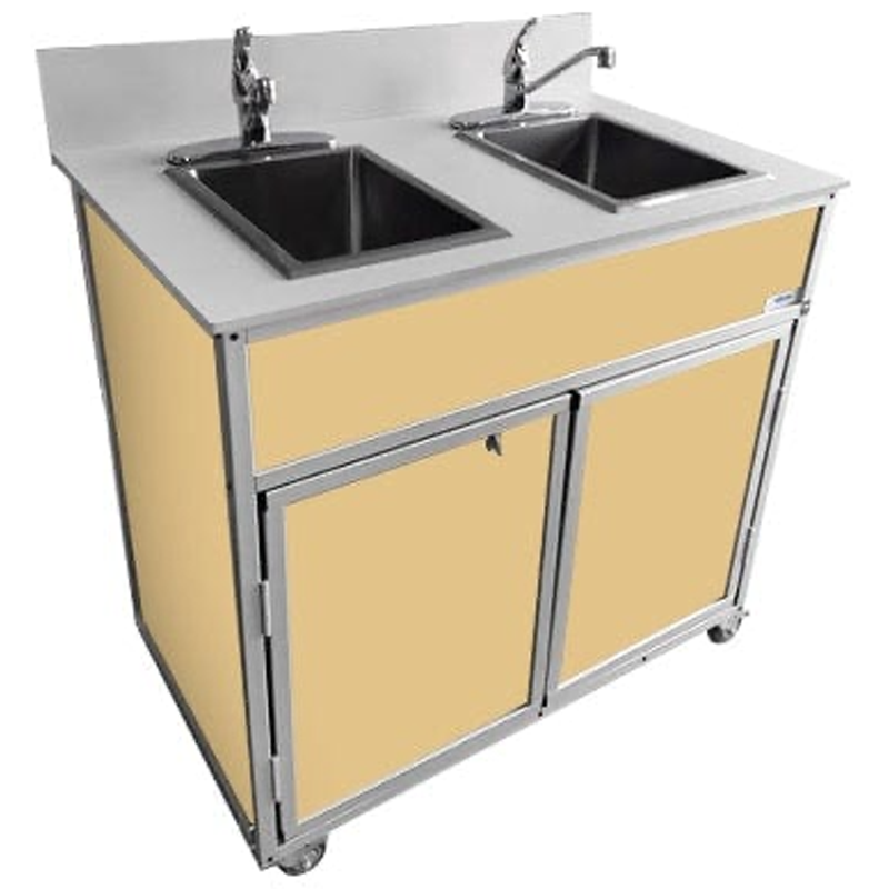 Monsam NS-002 NSF Certified Double 10" Basin Portable Sink 38" H